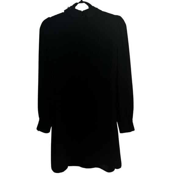 Trina Turk Black Jeweled Beaded-Collar Shift Dress Size 4 Long Sleeve - Picture 3 of 8